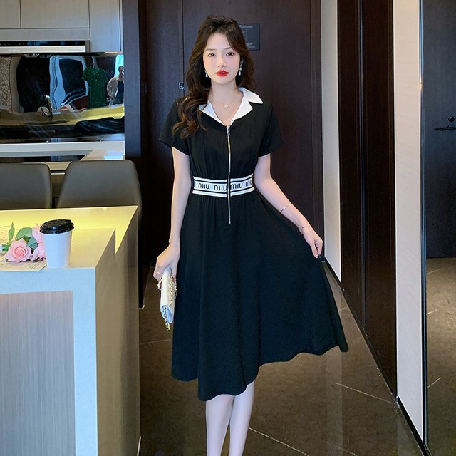 Dress 女性力を高める ファッションファスナーレトロ切り替えワンピース M 7807 Nanastyle Dress 女性力を高める ファッションファスナーレトロ切り替えワンピース M 7807 Nanastyle