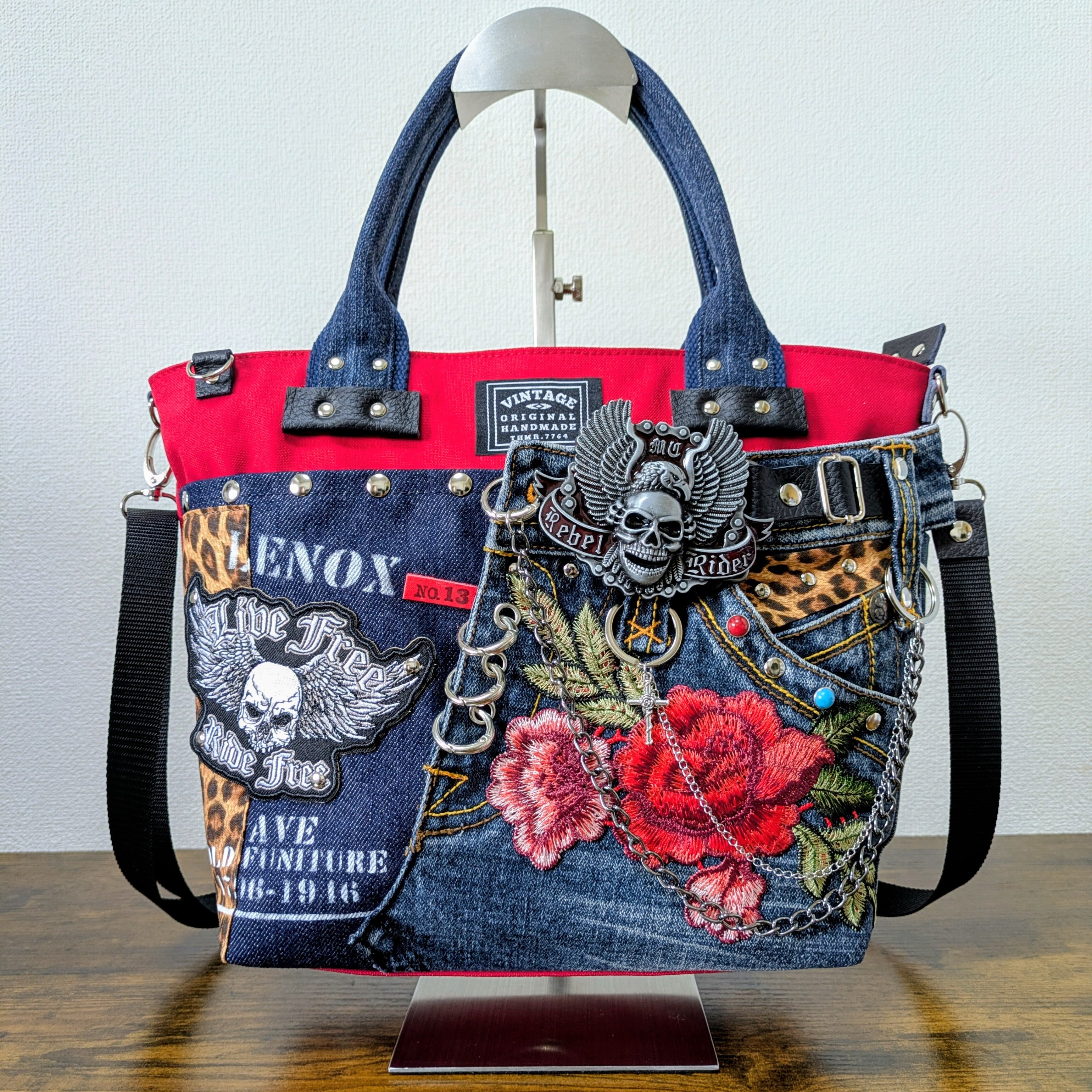 WING SKULL】デニムリメイク トートバッグ（専用商品） | pipin