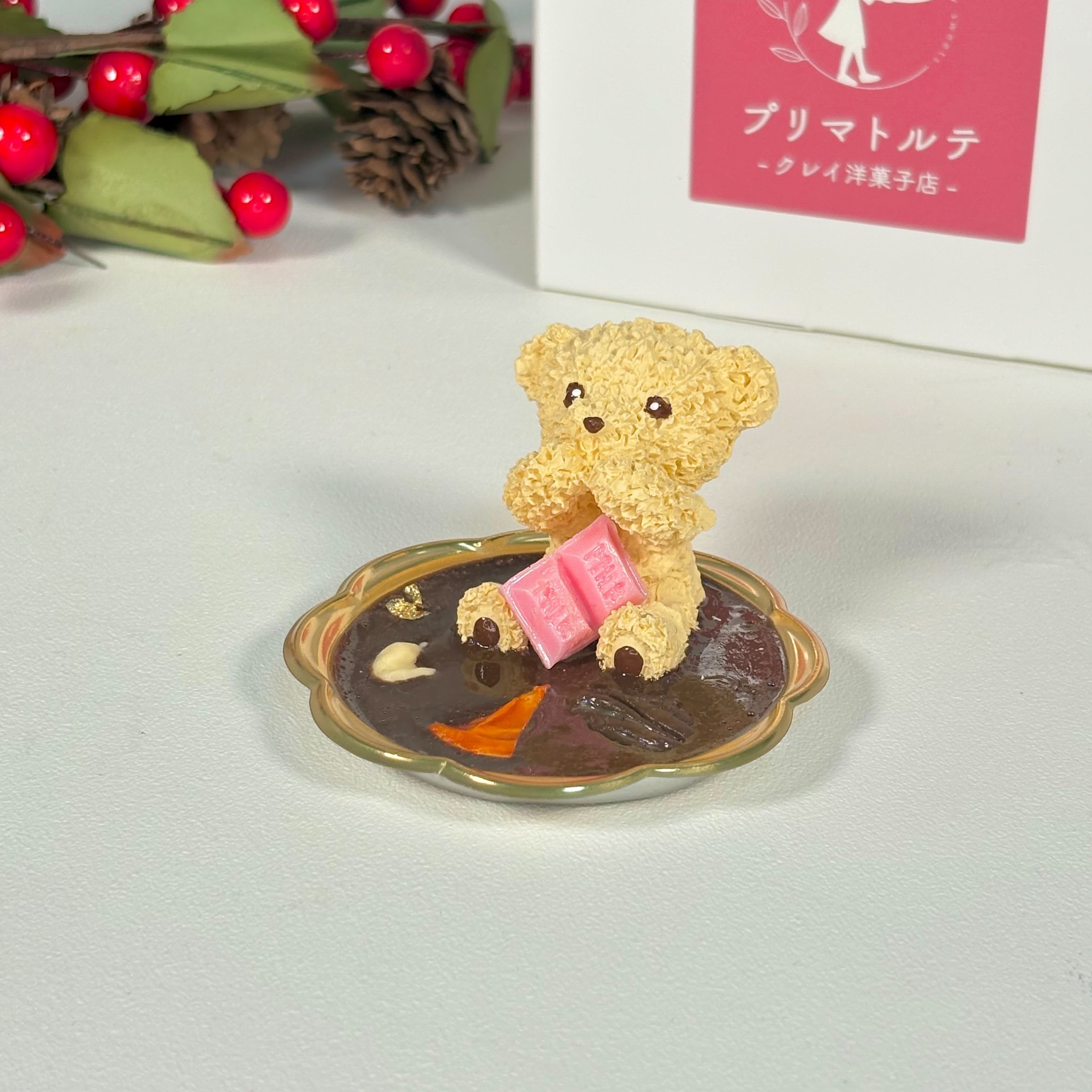 くまさんバークチョコアクセサリートレイ　板チョコVer