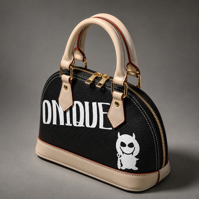 ONIQUE BLACK ドームハンドバッグ