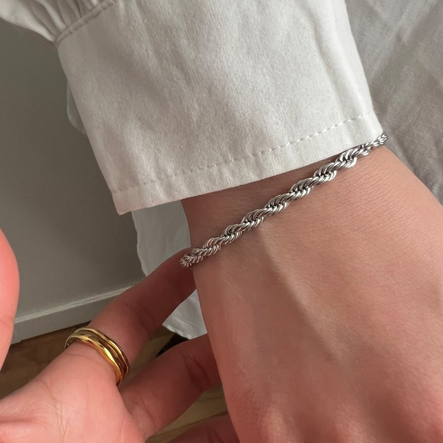 stainless twist bracelet (B163-2)