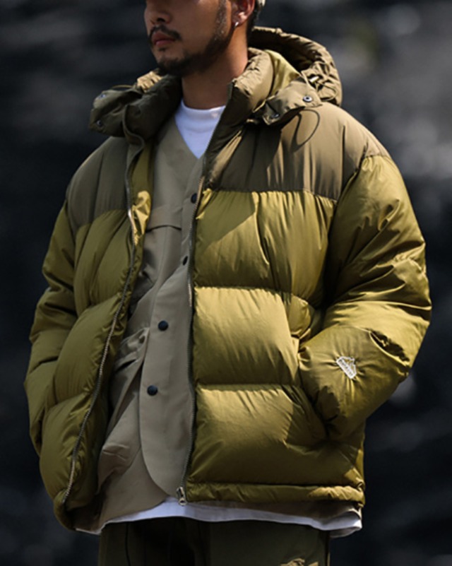 Quilted Hooded Oversized Down Jacket 　x00866