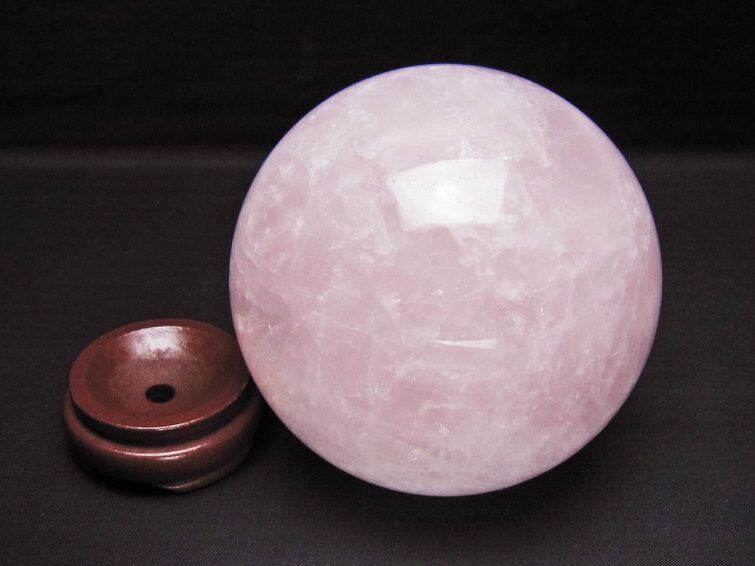 1.7Kg ローズクォーツ 丸玉 110mm スフィア 置物 一点物 161-1016