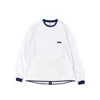 P-Long T-shirts：ホワイト/ネイビー