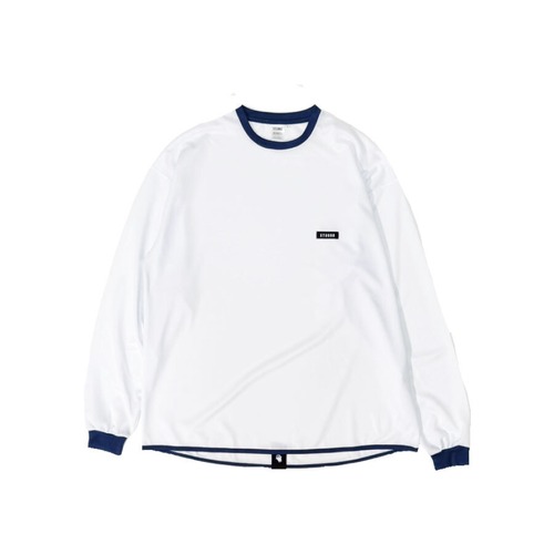 P-Long T-shirts：ホワイト/ネイビー