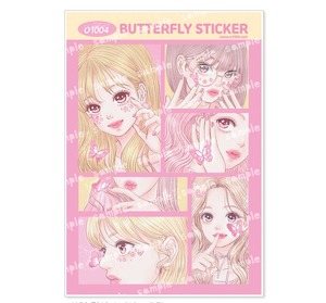 新作☆RU77 o1004 o:angle【butterfly】sticker ステッカー 1枚