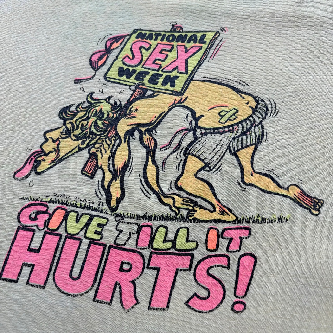70s national sex week T-shirt “size L” 70年代 エロT 半袖 Tシャツ 