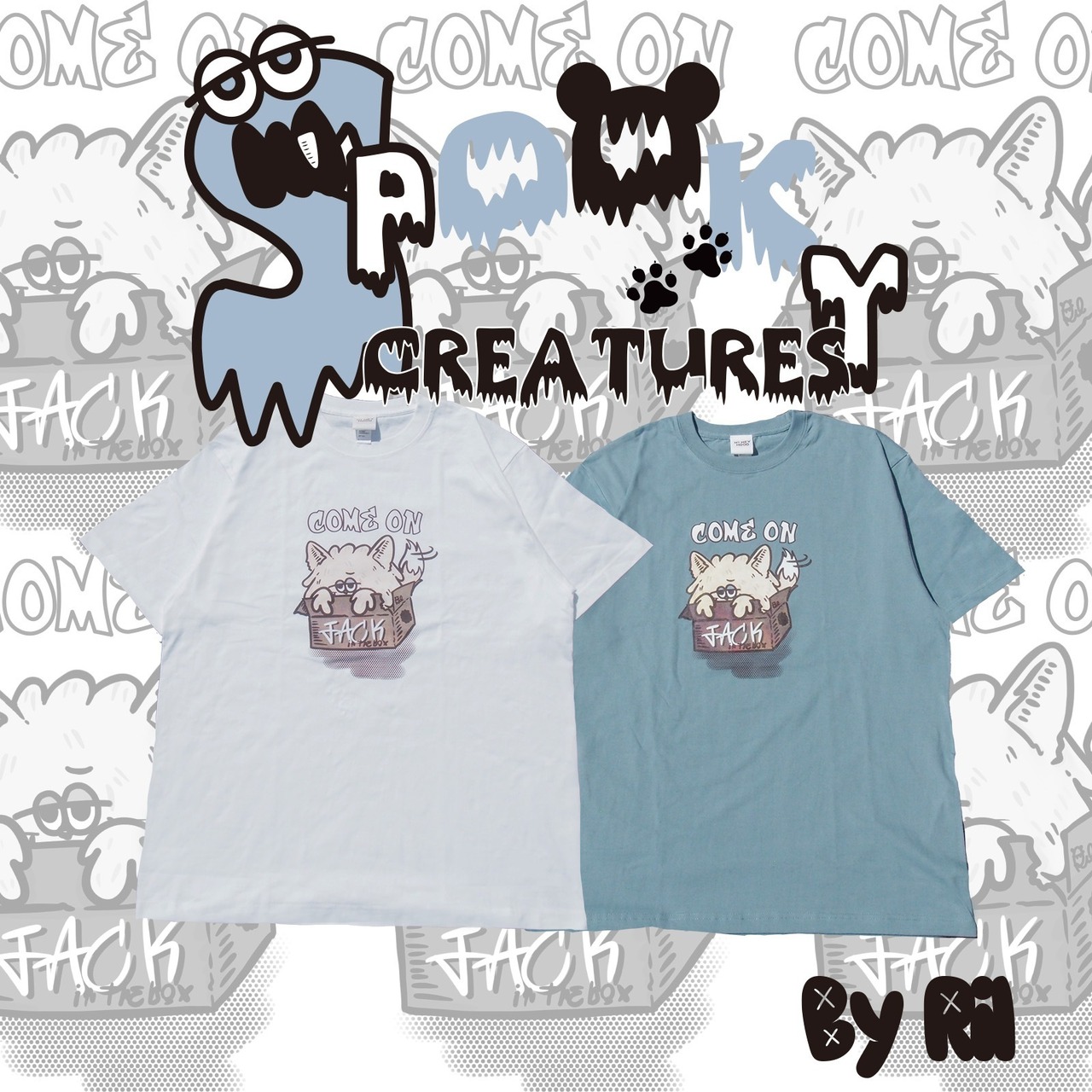 【Spooky Creatures】イタズラ大好き ジャック ねこTシャツ。 - 2