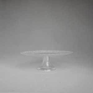 ケーキスタンド アラベスク柄ガラスケーキスタンド
