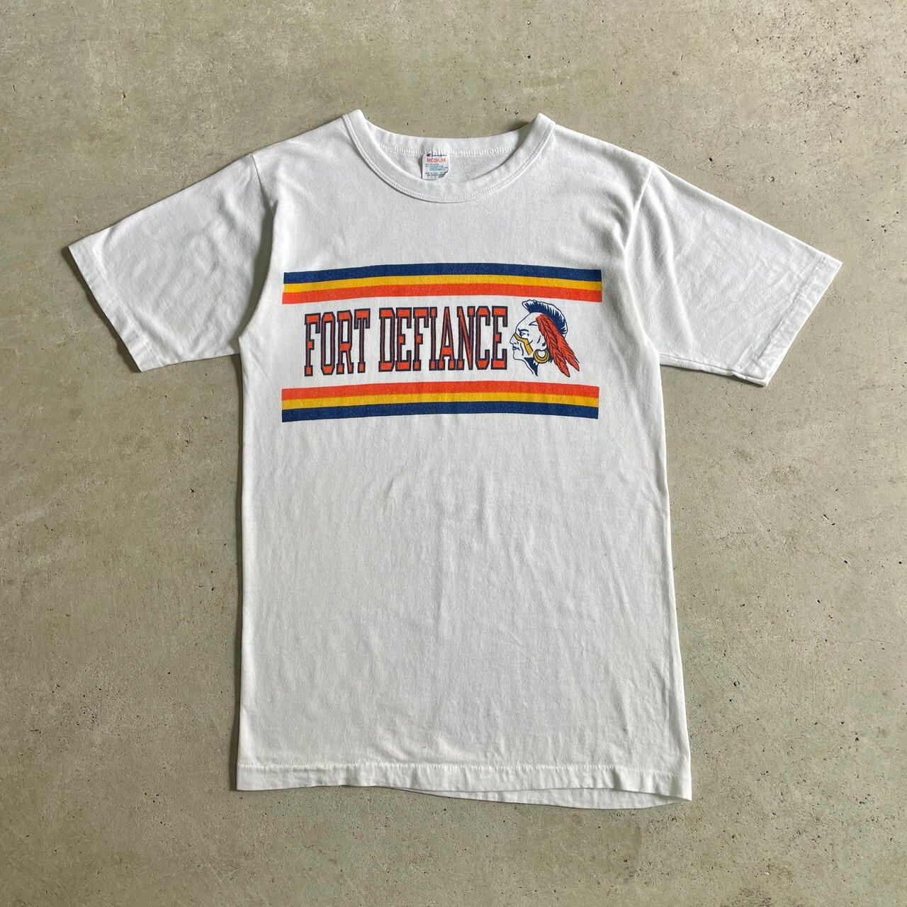 80年代 トリコタグ Champion チャンピオン FORT DEFIANCE カレッジロゴ 