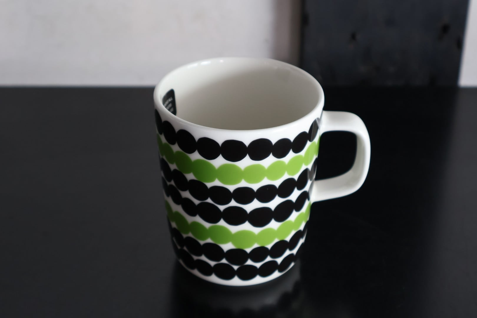 マリメッコ marimekko Rasymatto マグカップ ブラック/グリーン