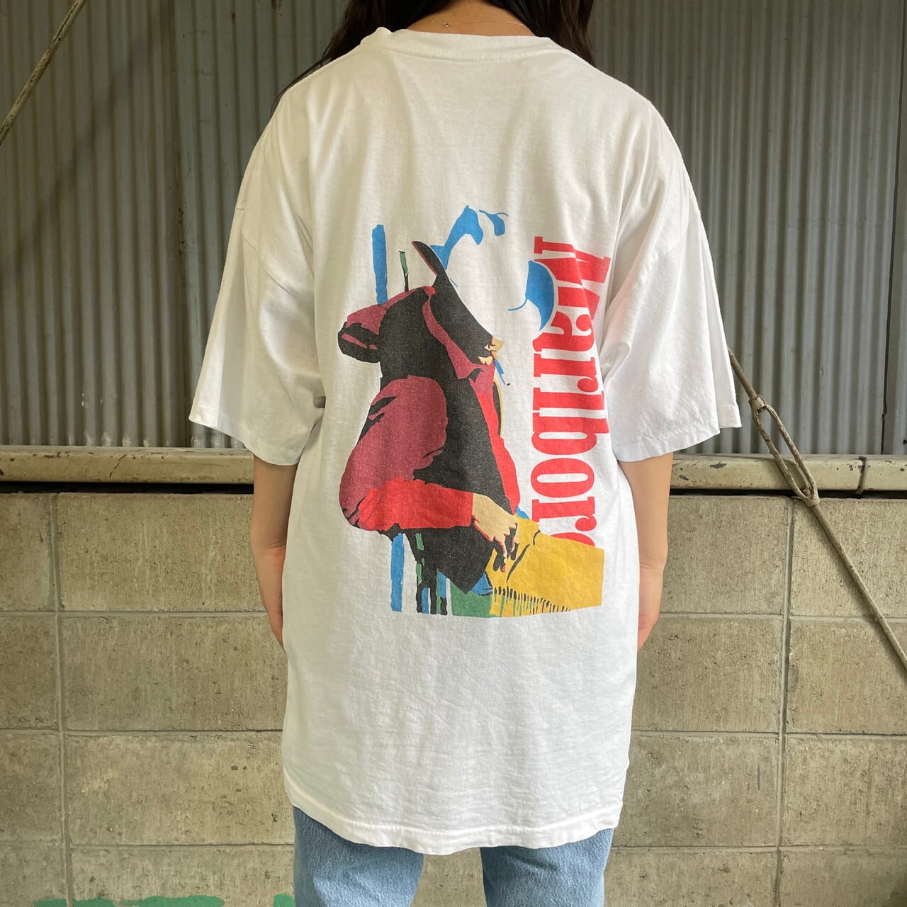 90s MARLBOLO マルボロ ビンテージ Tシャツ 古着 企業 ロゴ 偉大な