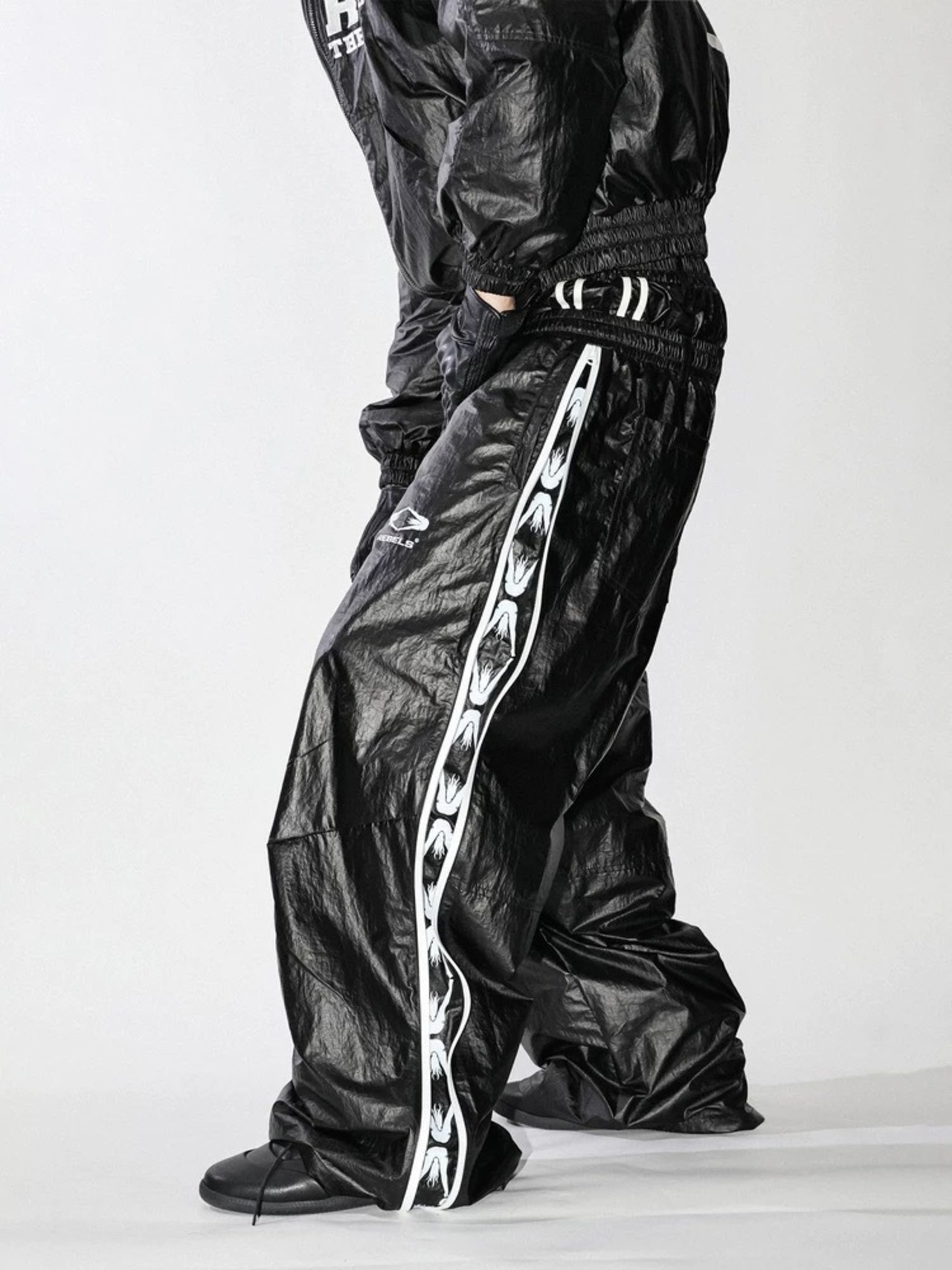 【LoseControlEdge】DOUBLE WAIST SIDE LOGO TRACK PANTS