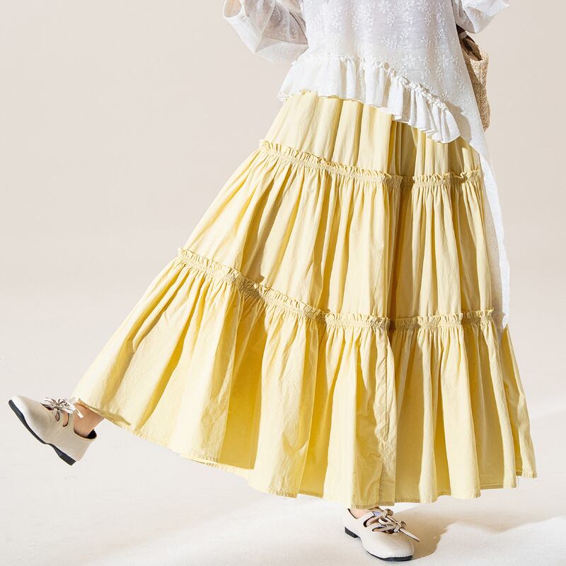 ナチュラルティアードロングスカート M2187