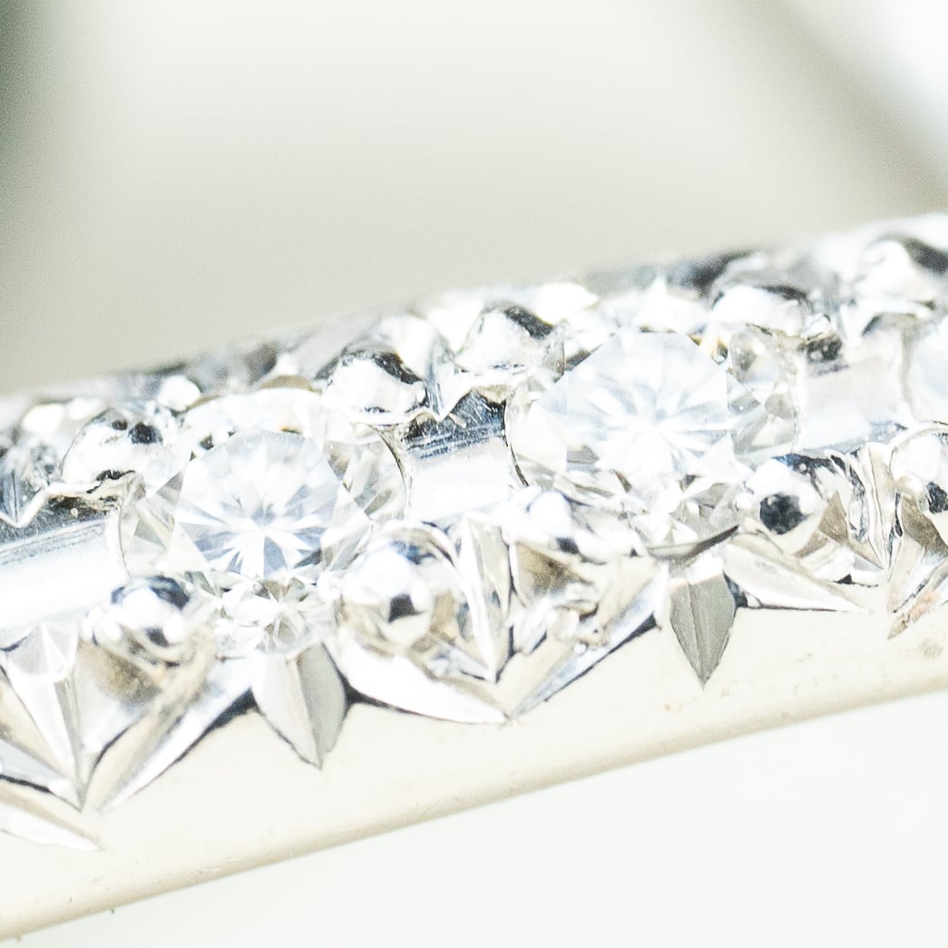 K18WG 黒蝶真珠 ピーコックカラー ダイヤモンド 0.25ct 4.0g 9.0mm珠