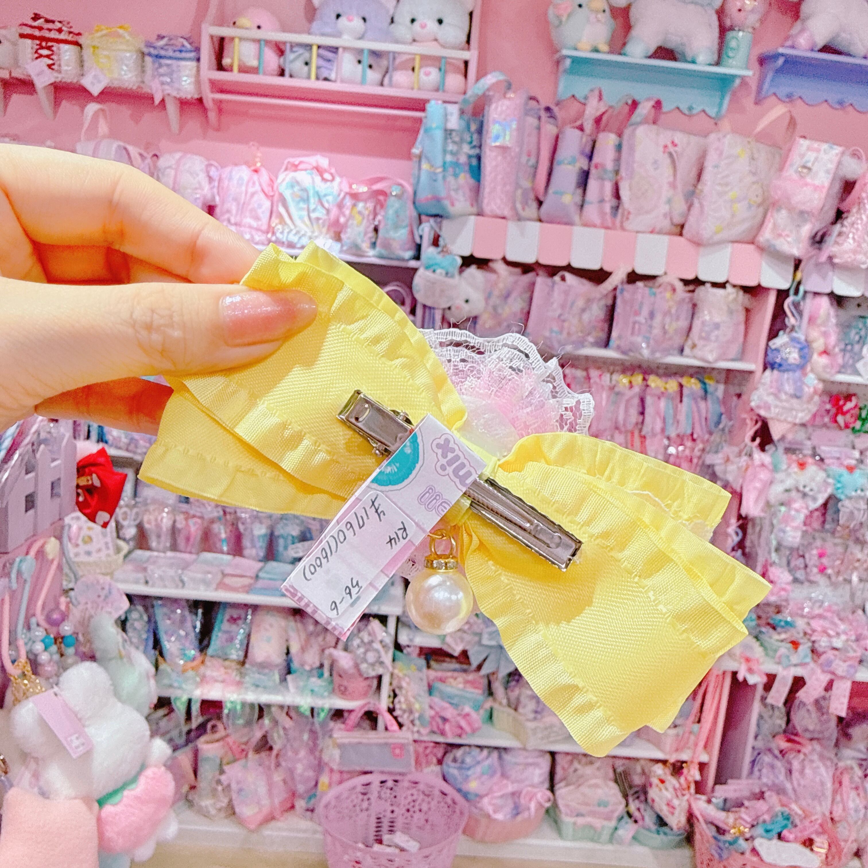 【R14】56-6チュールリボンヘアクリップ