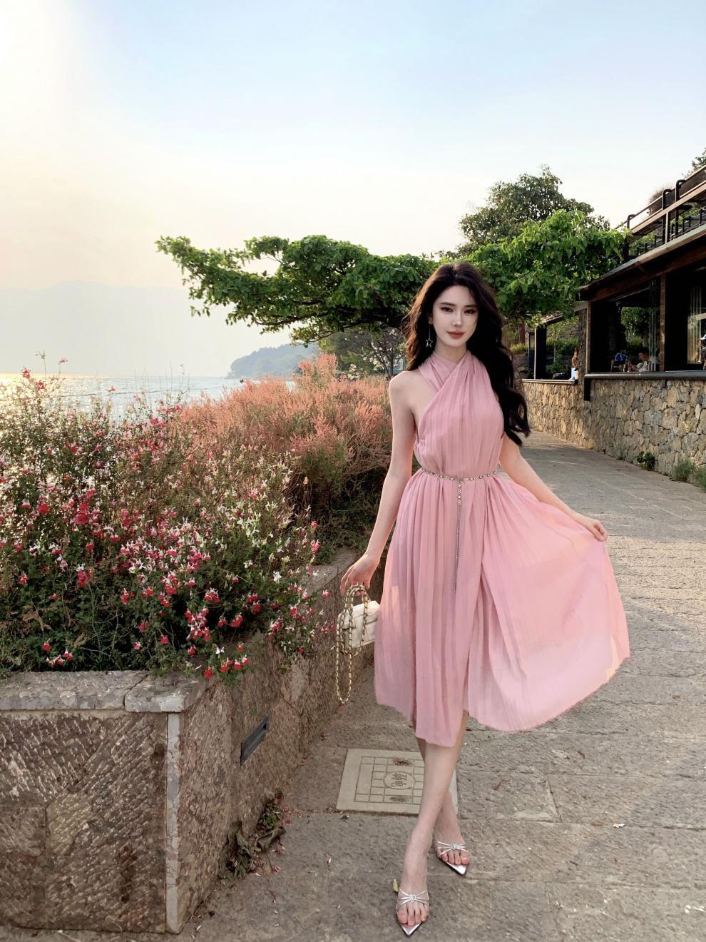 dress】クロスホルターネックワンピース M31361 | nanastyle