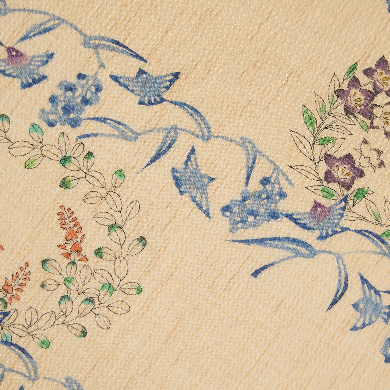 稲穂に雀と花丸紋 絽麻 夏名古屋帯【未着用品】 | かわの屋