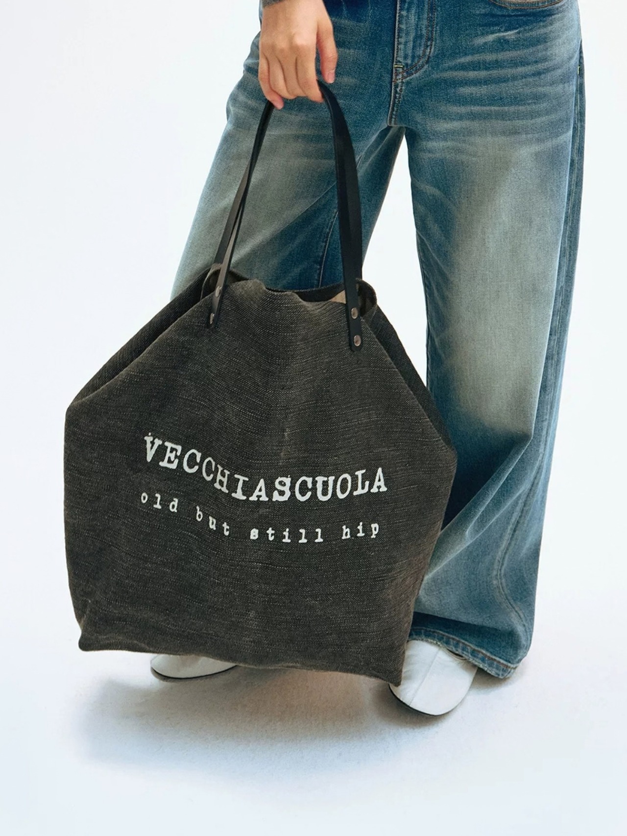 Marché Leather Handle Jute Tote F0871