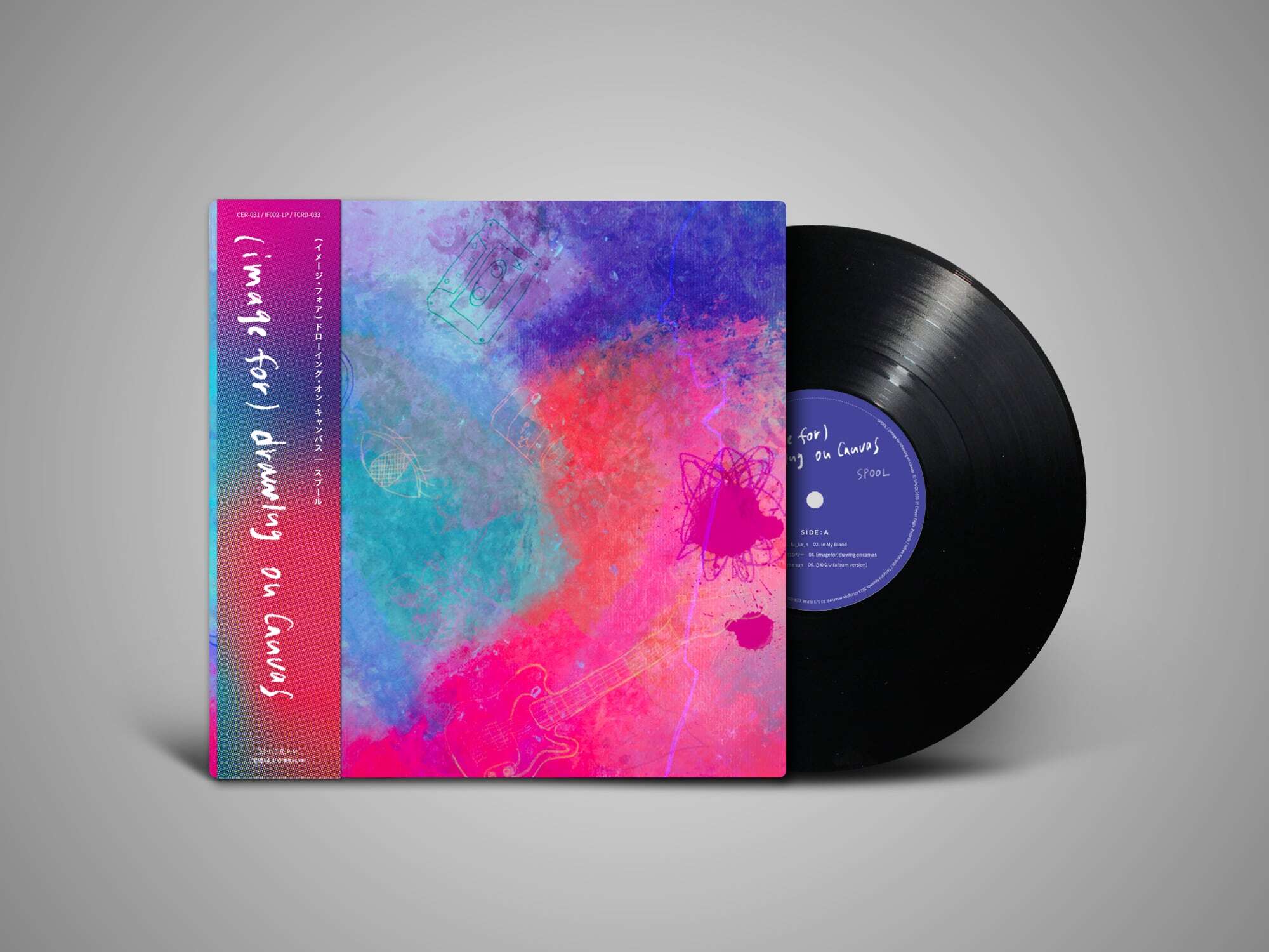 SPOOL drawing on canvas LP レコード シューゲイザー SPOOL -official webshop-