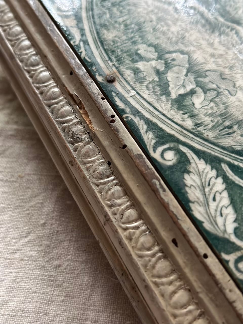 GIEN窯 陶器の鍋敷き トリベット 田園風景と羊 | Brocante de La