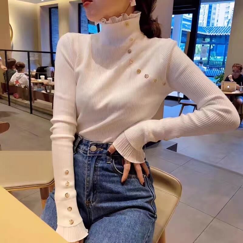 プリーツフリルポイントニット　AJ111-990