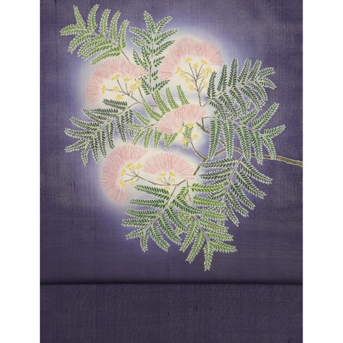 手描き友禅 染名古屋帯「合歓（ねむ）」