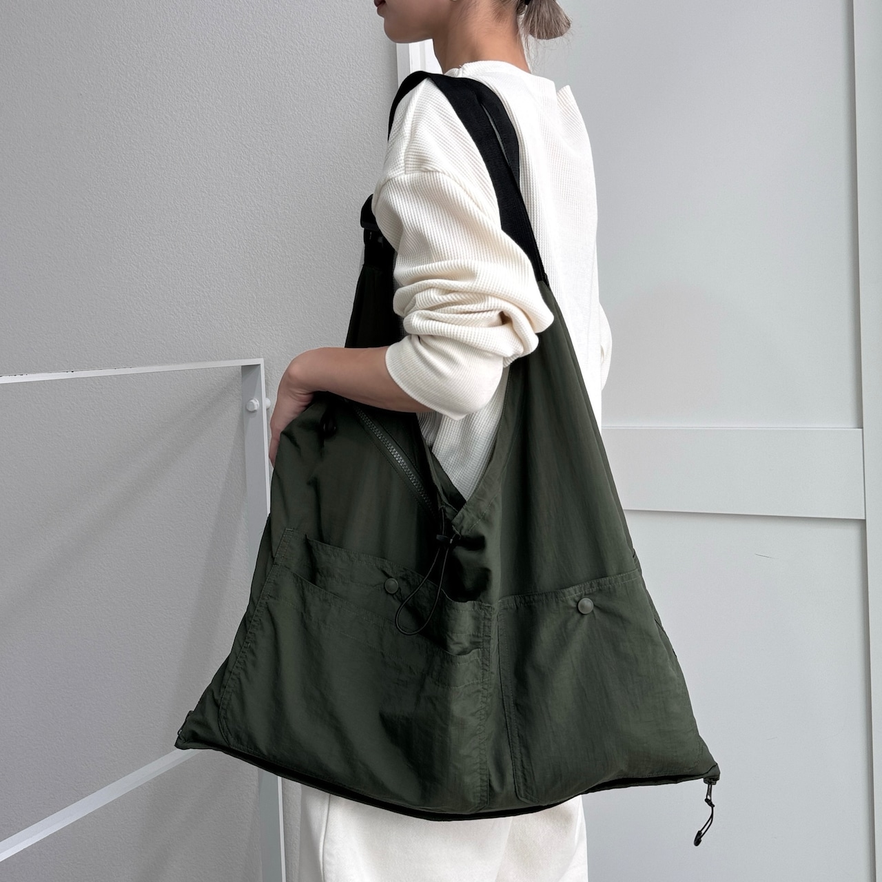 2wayフィッシングベストbag/カーキ