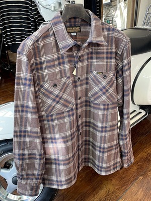 IRON HEART - IHSH-430 - UHF Slubby Check Work Shirt - Brown