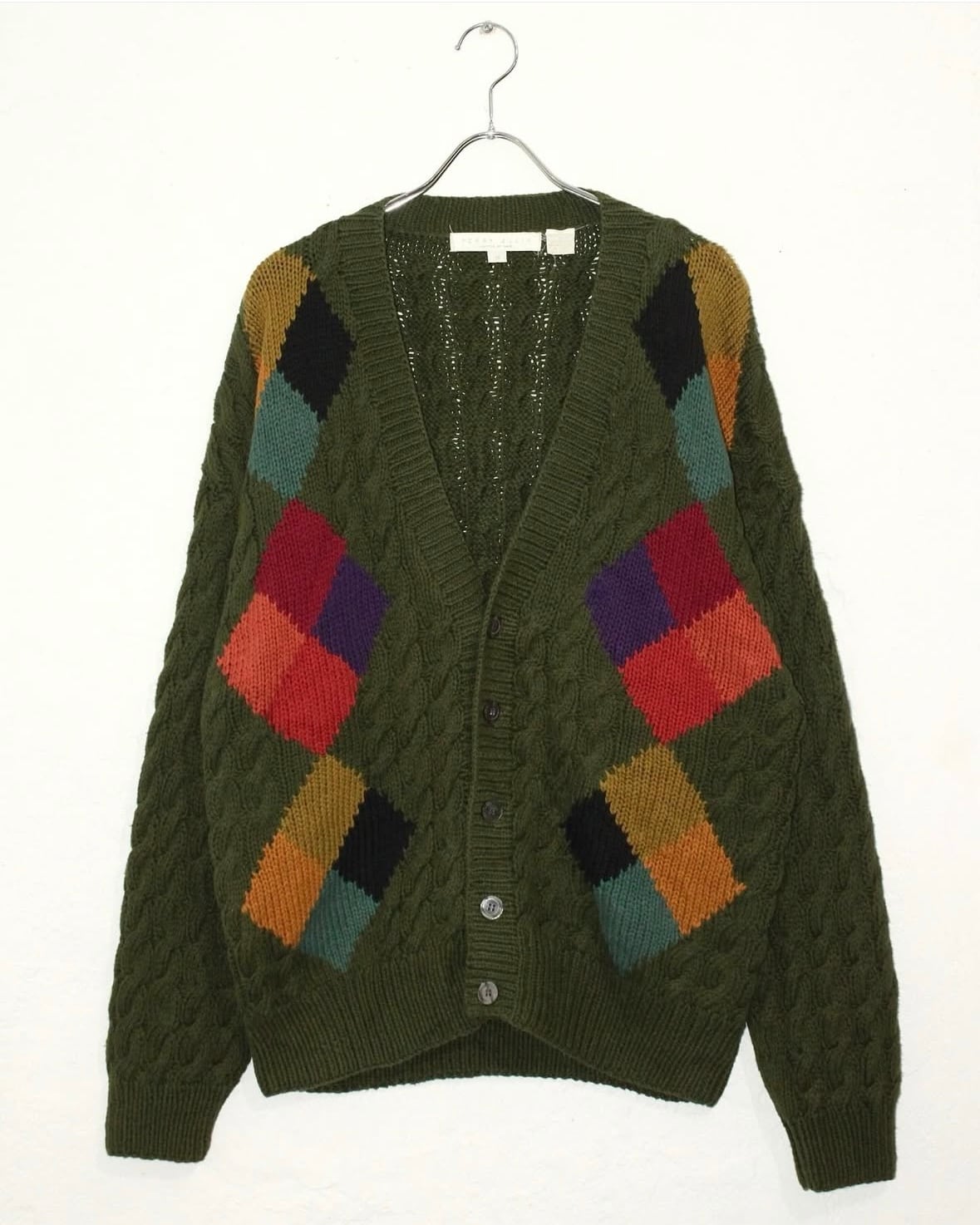 90s PERRY ELLIS "Hand Knit" Cotton Knit