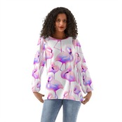 Women's Long-Sleeve Chiffon Blouse Neon 4450