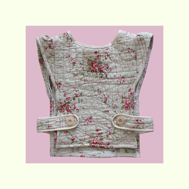 Re; project / (( KIDS ))【Belted Vest】1970s French Flower Quilt
