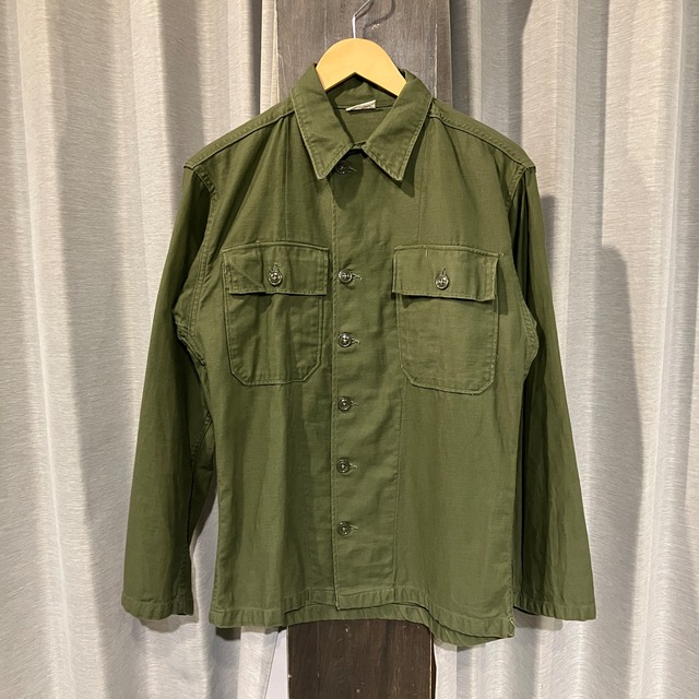 1960s US ARMY UTILITY SHIRT S
