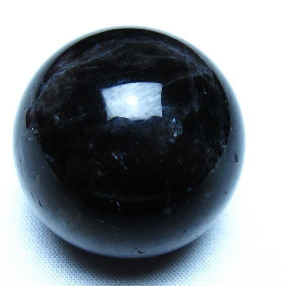 黒水晶 モリオン 丸玉 35mm スフィア 置物 原石 141-7412
