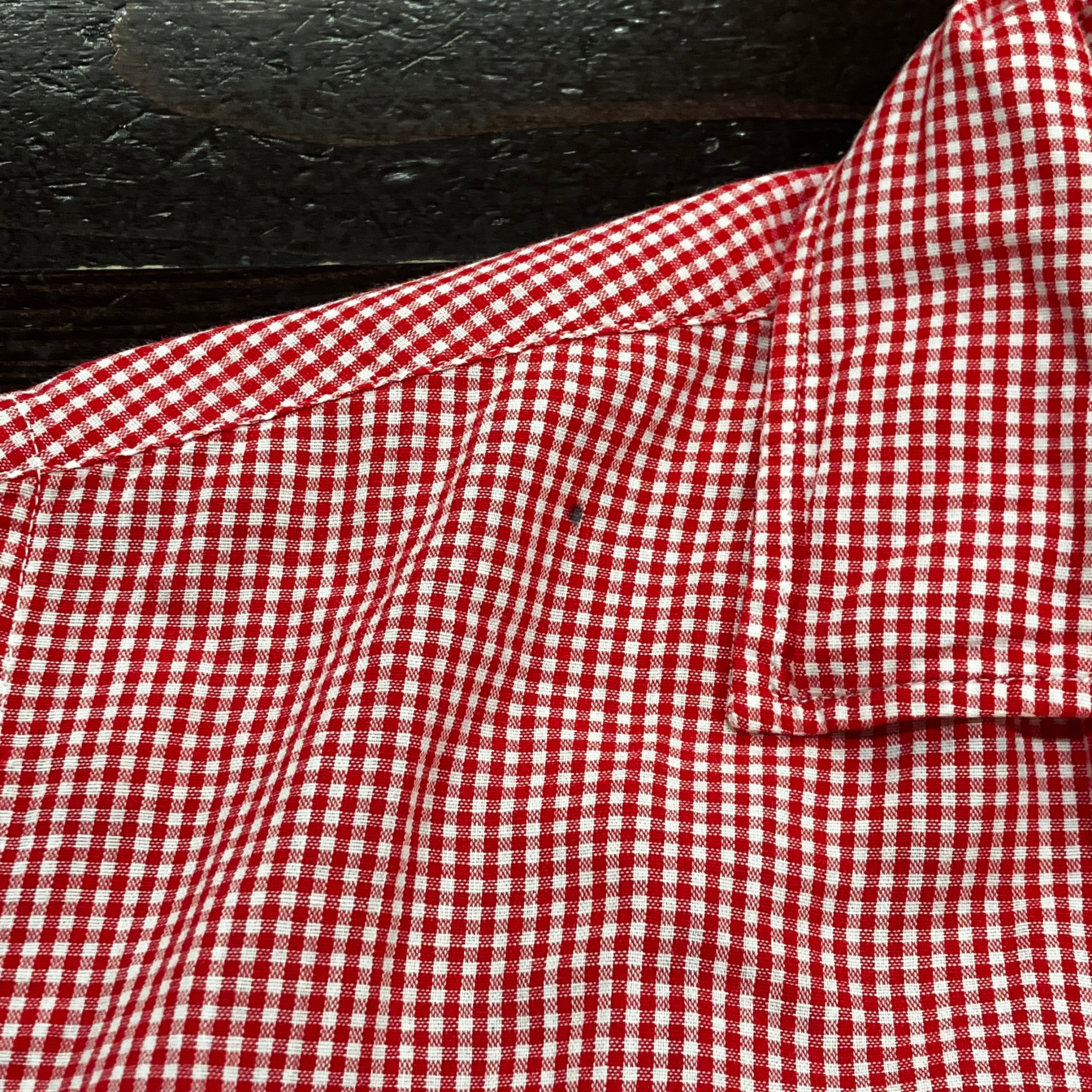 1960'S TOWN CRAFT S/S RED GINGHAMCHECK SHIRT | safarionline