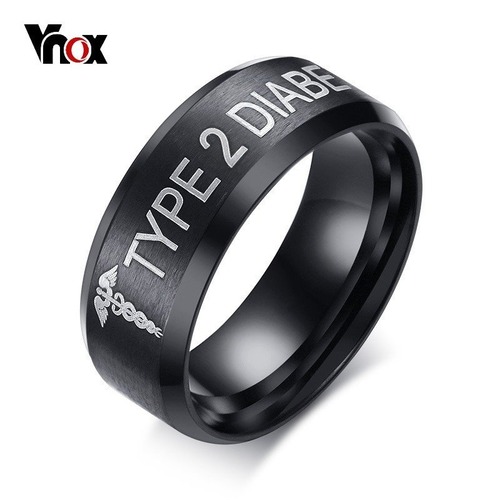 【送料無料】 メンズ リング 指輪 メディカル アラート 刻印 タイプ マット ステンレス エマージェンシー 40000326