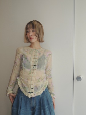 【26SS】POOLDE プールデ / AIR TRIM TOP BLOOM / トップス