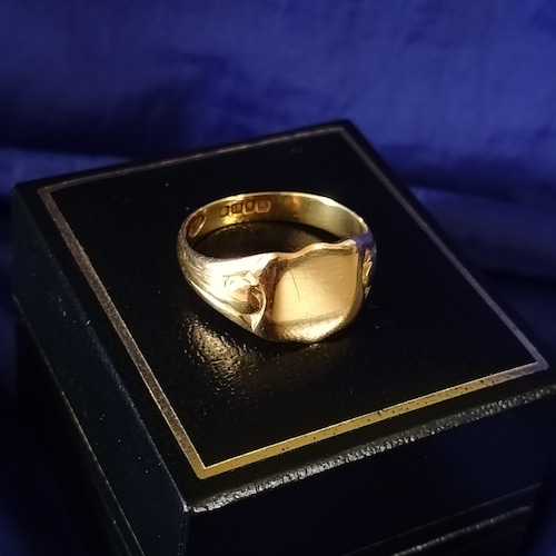 Antique 18ct Gold Signet Ring UK 1931年