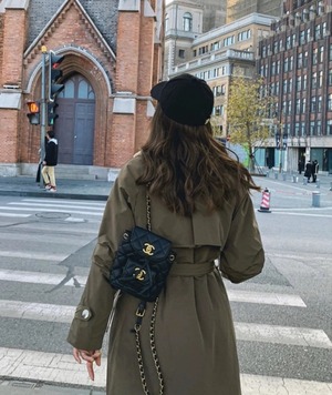 ファー付き　トレンチコート　AJ42441-960