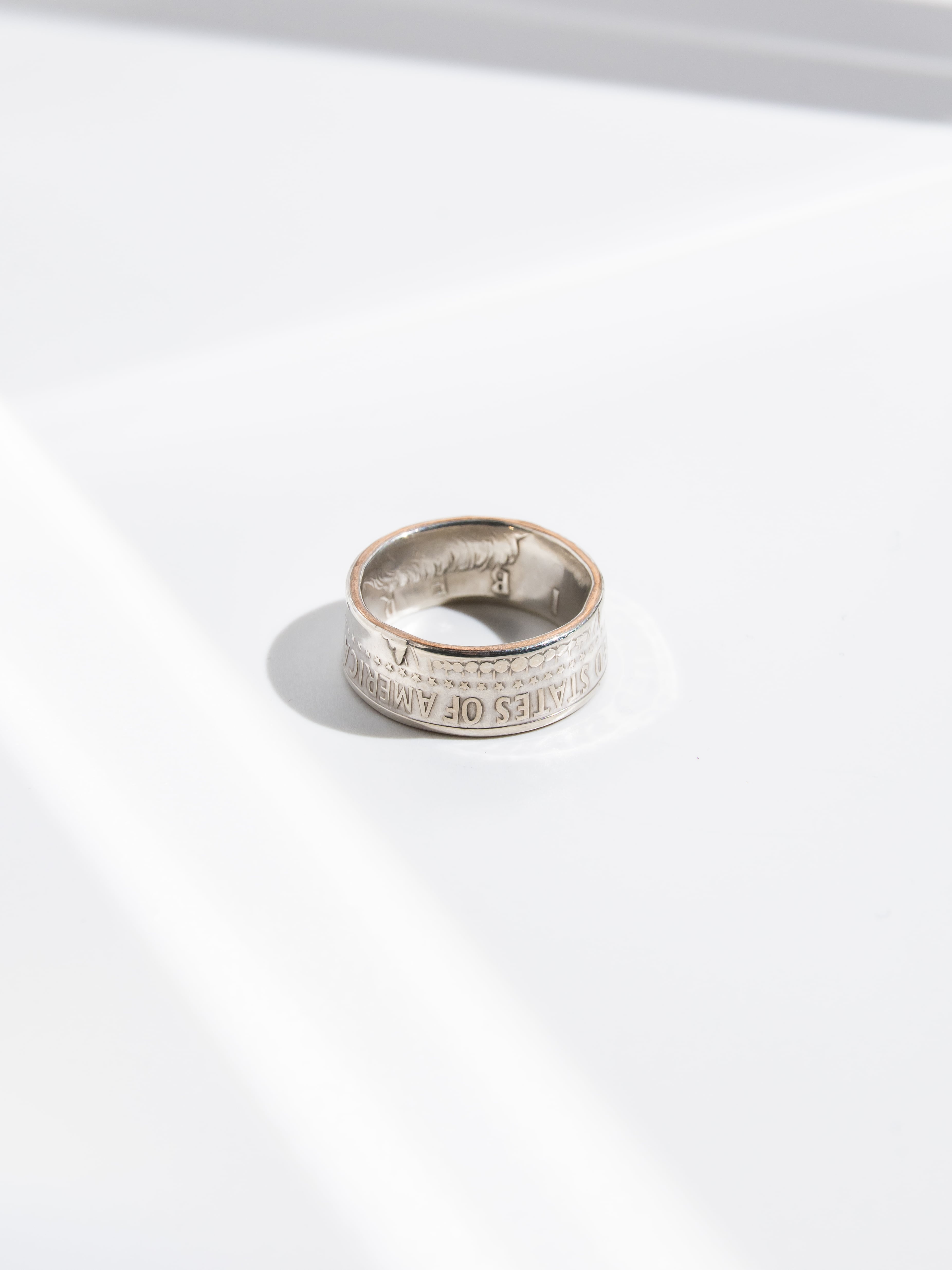 60s Kennedy coin wedding pair ring