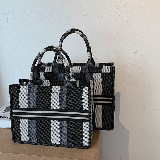 Striped tote bag (Large) A210424