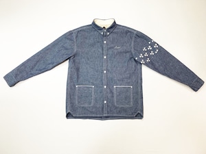 20AW ミドルオンスシャンブレーボタンダウンワイドシャツ / Middle oz chambray button down wide shirts