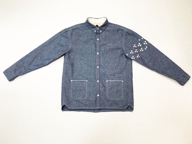 20AW ミドルオンスシャンブレーボタンダウンワイドシャツ / Middle oz chambray button down wide shirts