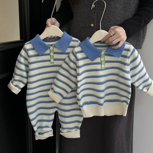 【春作】Poloデザインボーダーオールインワンorトップス