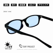 #AIRGRAM / GOLF&CITY サングラス /(形:ユニ スクエア 色:ブラック レンズ:ライトブルー) / TPGC-5035-2