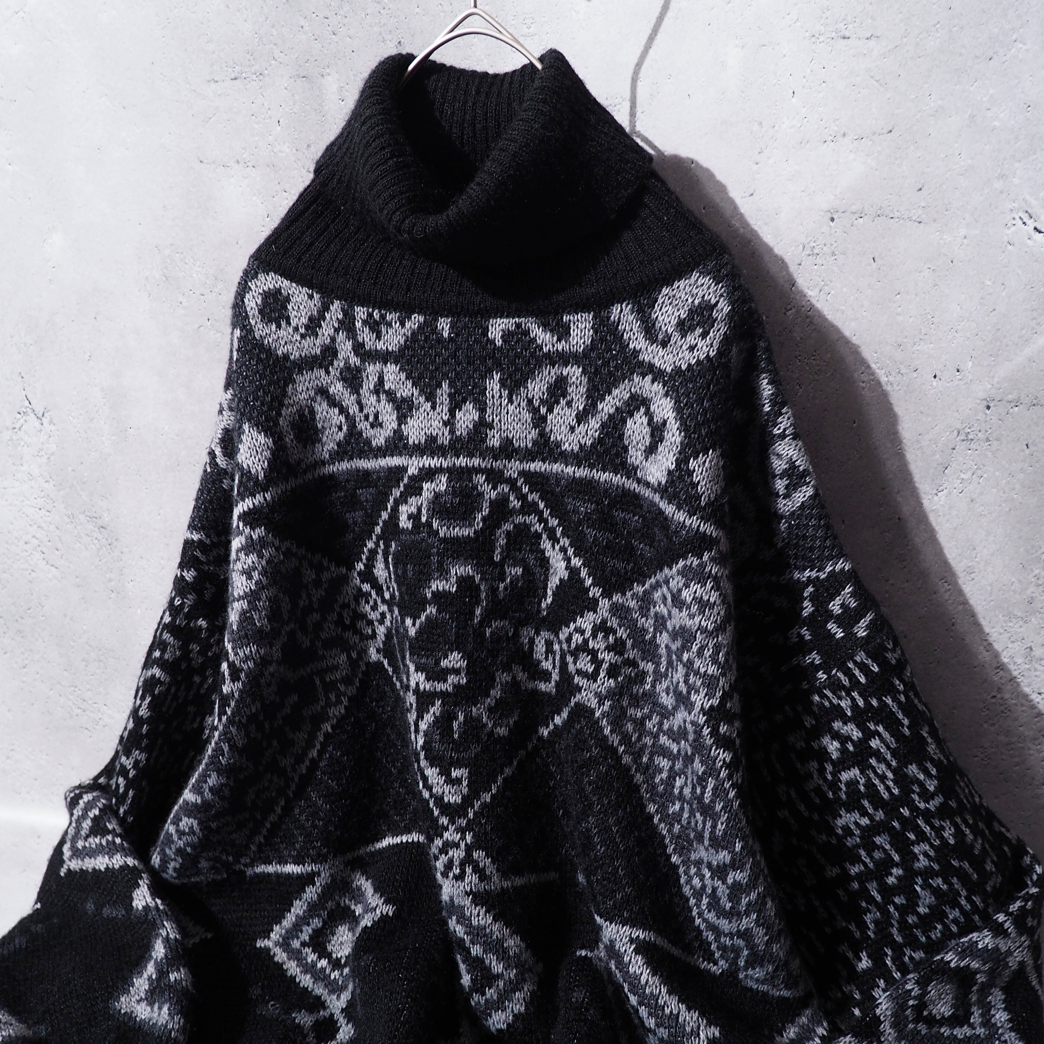 1980s " Made in Italy " vintage loose High neck knit