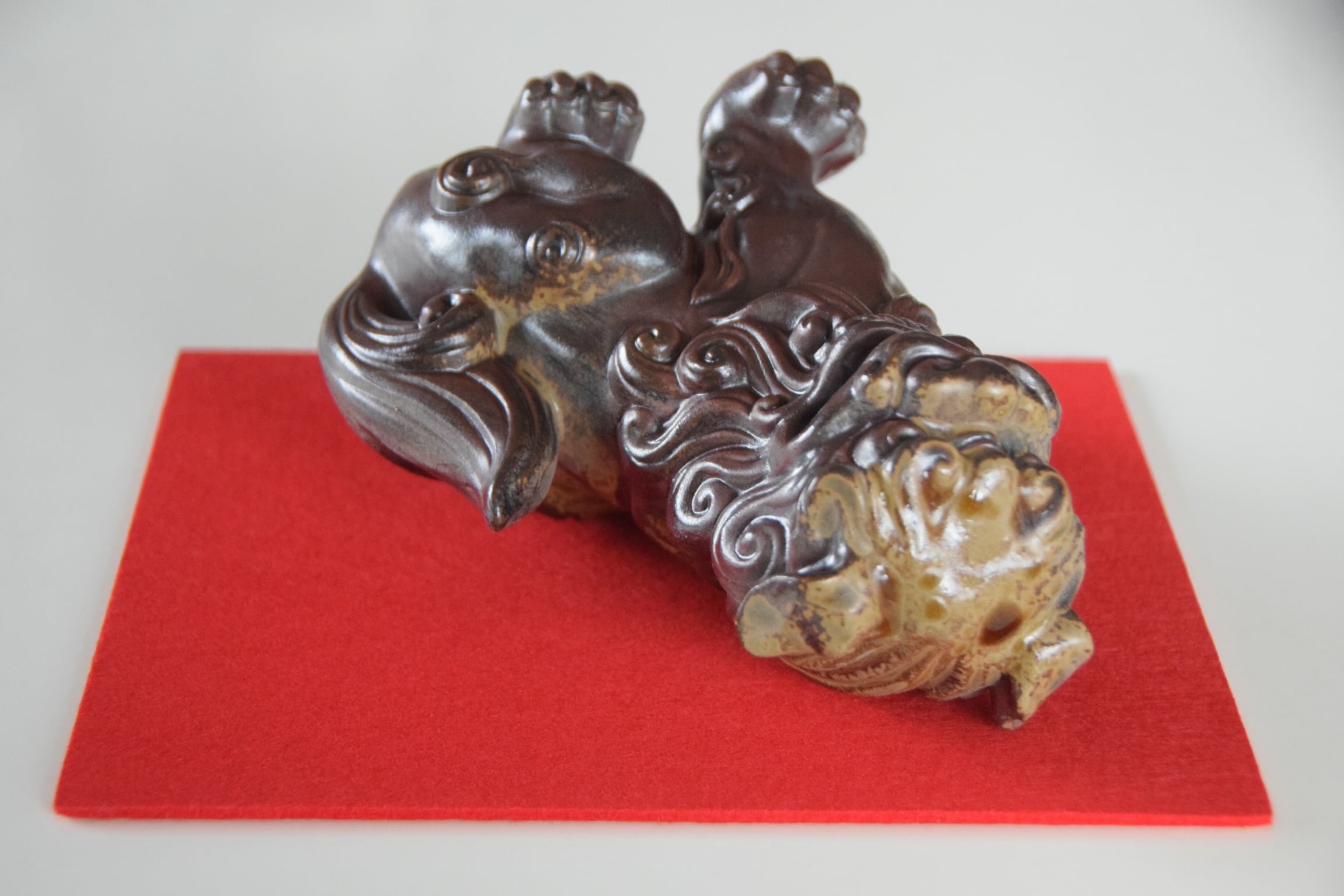 陶器 狛犬 2体セット 置物 | 岡山陶器工房Sai
