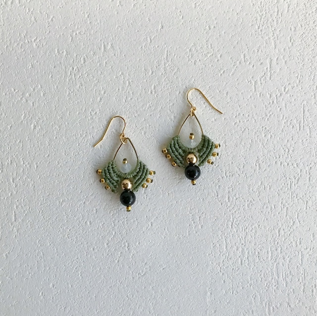 Aile Macrame Earrings ✕ Olive