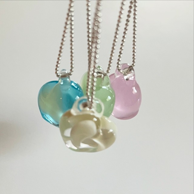 glass heart necklace
