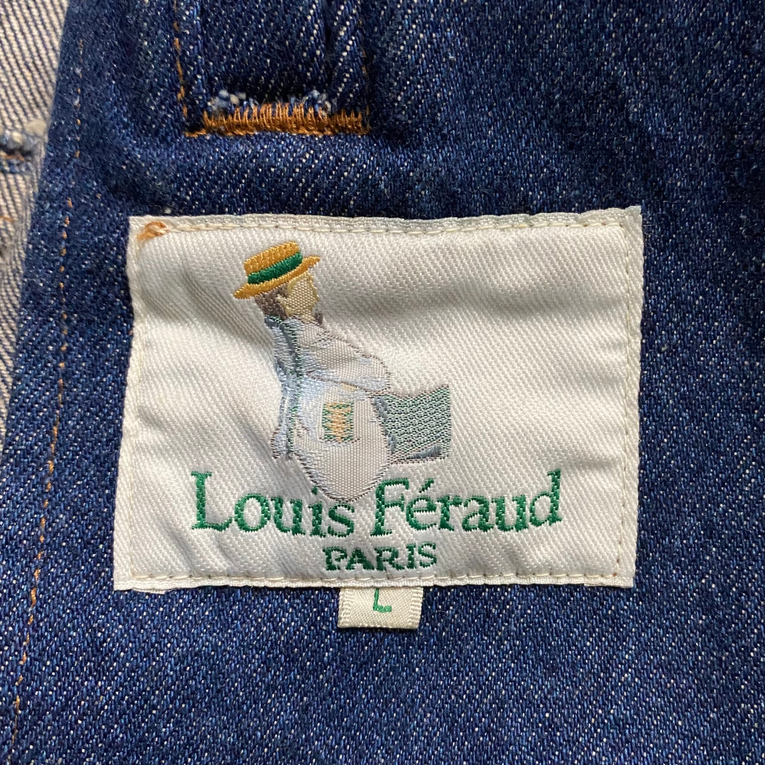 old LOUIS FERAUD logo embroidery denim blouson | NOIR ONLINE